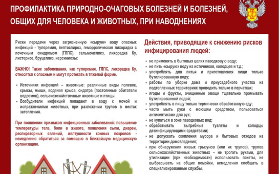 Профилактика природно-очаговых болезней и болезней, общих для человека и животных, при наводнениях